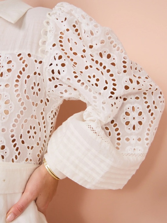 Saint Armont Lara Maxi Shirt Dress In Ivory- Sz Small- NWT $392 MSRP - Picture 2 of 12